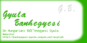 gyula banhegyesi business card